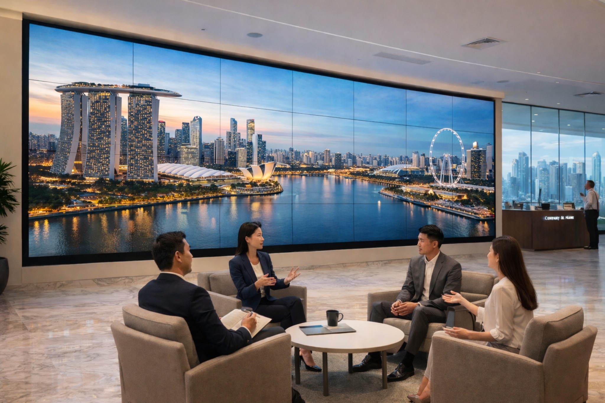 Videowall solution in Singapore for a modern corporate environment