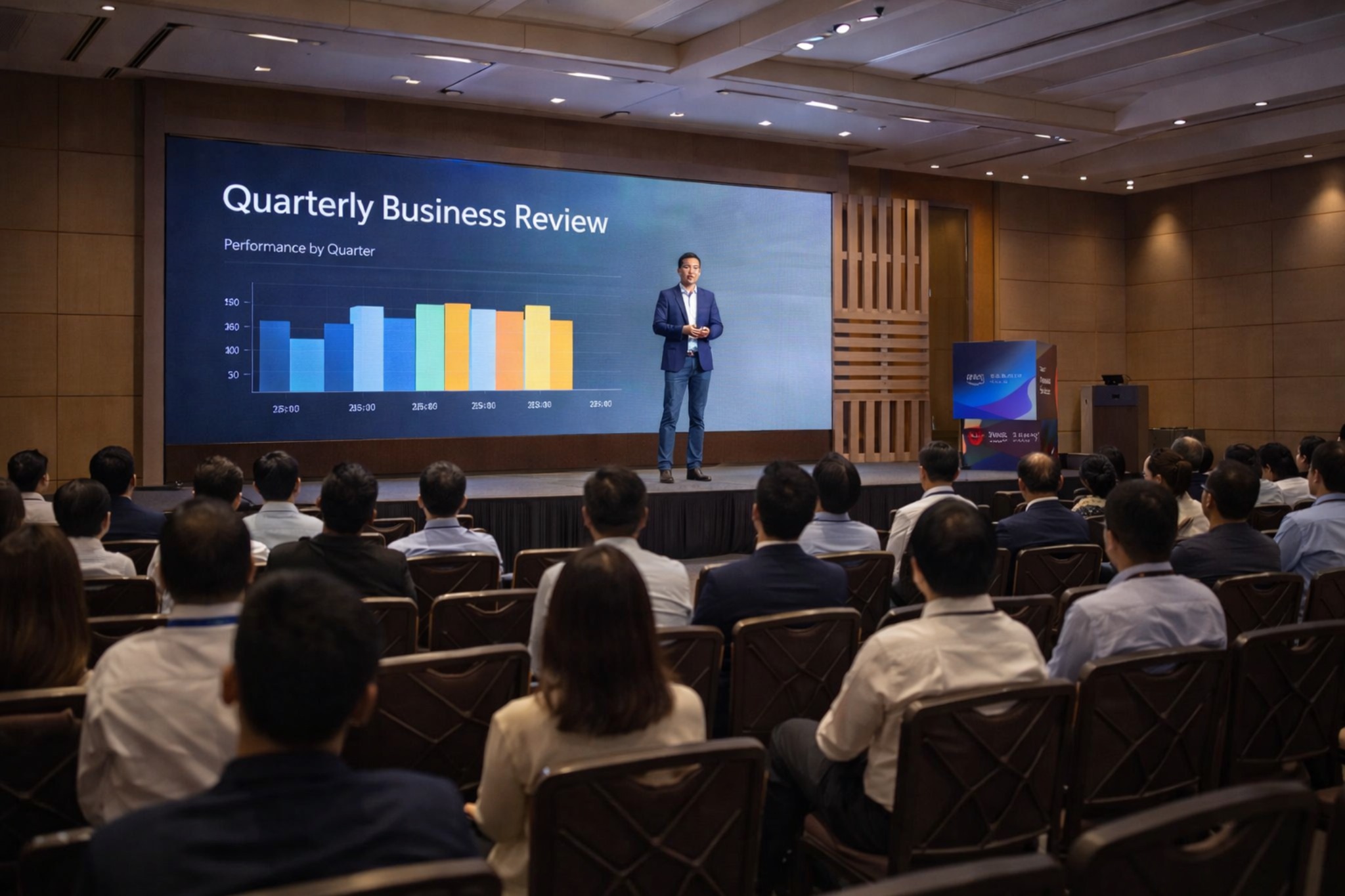 Auditorium Videowall solution in Singapore for large presentations